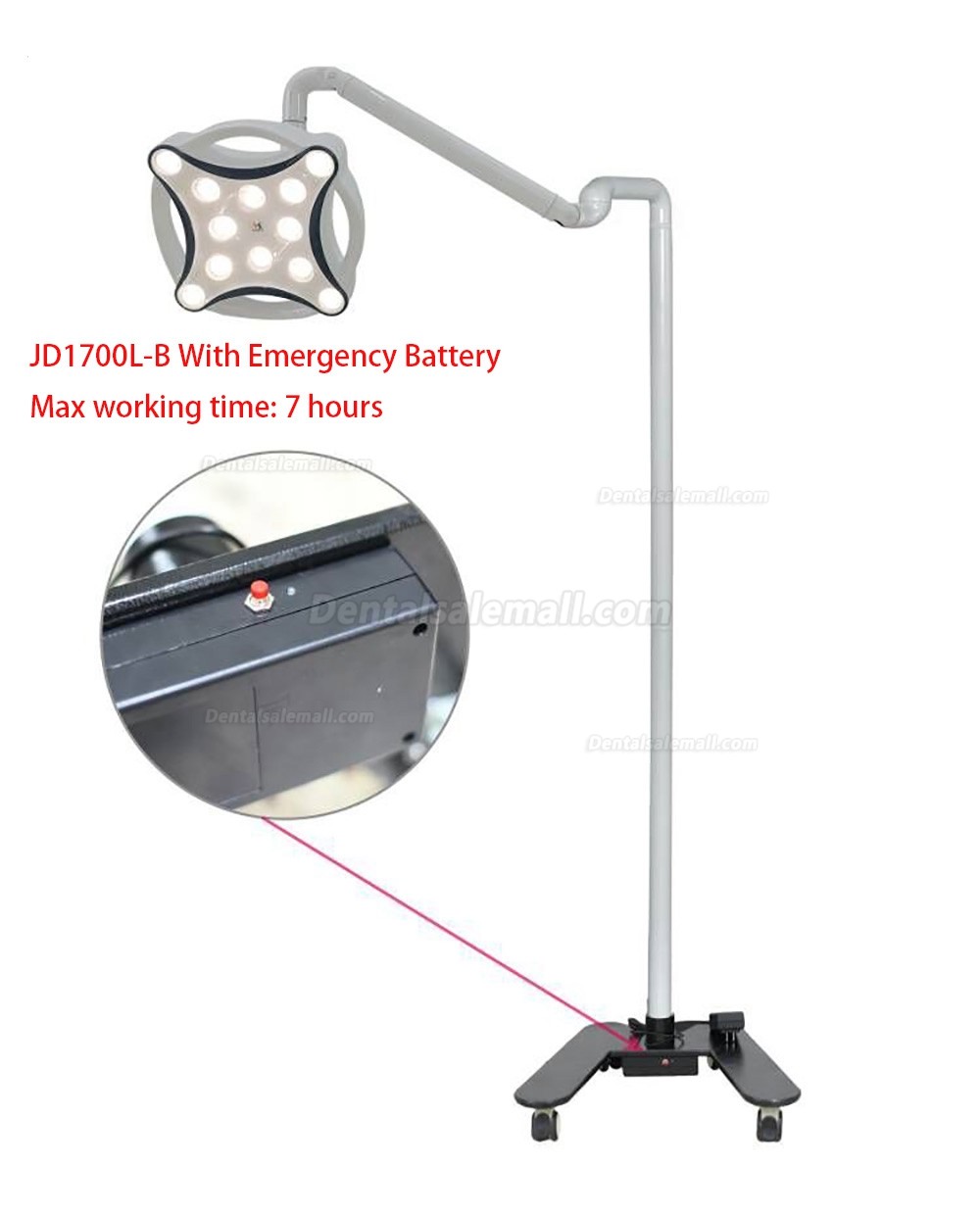 Micare JD1700L Mobile Stand LED Minor Dental Surgical Lamp Shadowless Light Operation Examination Lamp